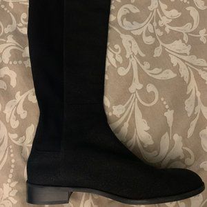 Stuart Weitzman Mainstay Pindot Stretch Knee Boot Size 9